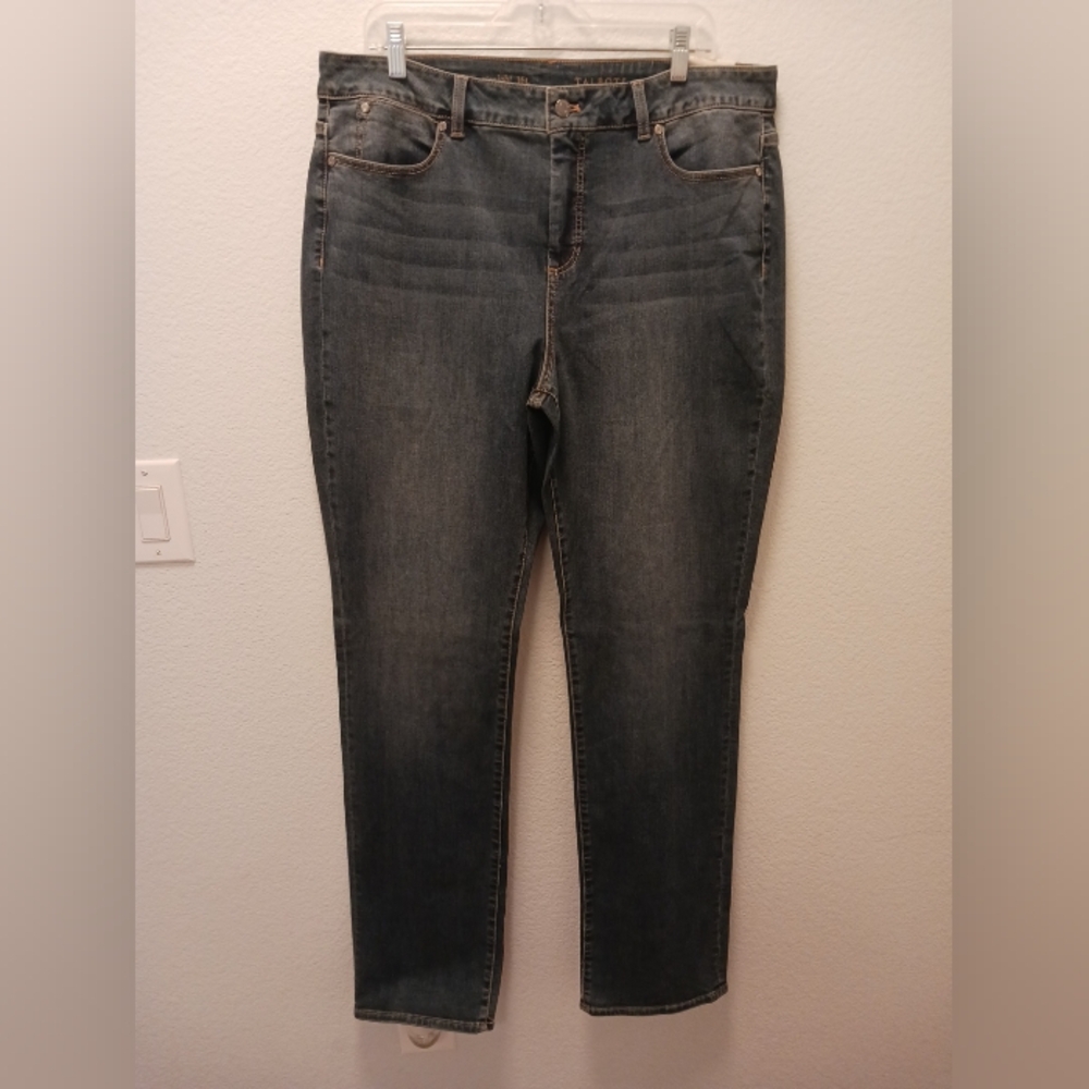 TALBOTS Sliming Womens Jeans Heritage Straight 16L Blue